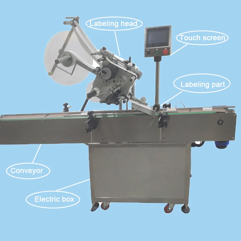 YM210 auto label applicator flat surface plane labeling machine for box carton