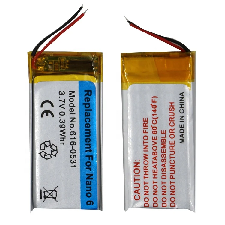 
China Factory Product High Quality Replacement Li-ion Battery For iPod Nano6 6th Gen Generation A1366 Battery 