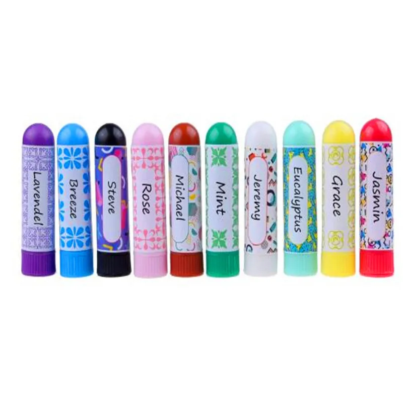 Essential Oil Aromatherapy Tubes Inhaler Sticks Blank Nasal Inhalers