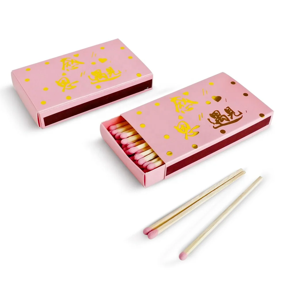 China professional design drawer box matches safety candle matches with colored matchsticks
