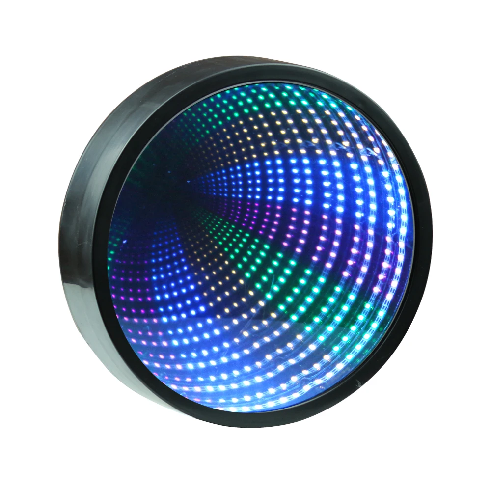 Led illusion mirror infinity mirror night light tunnel lamp for dream night decorative neon sign light night