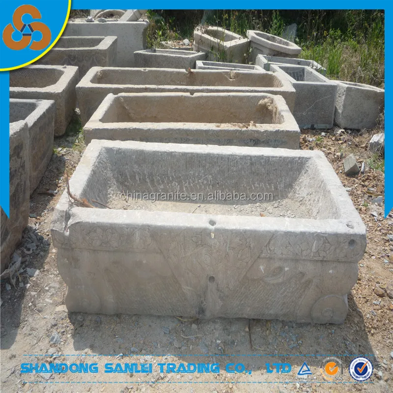 Garden decoration granite used antique water trough