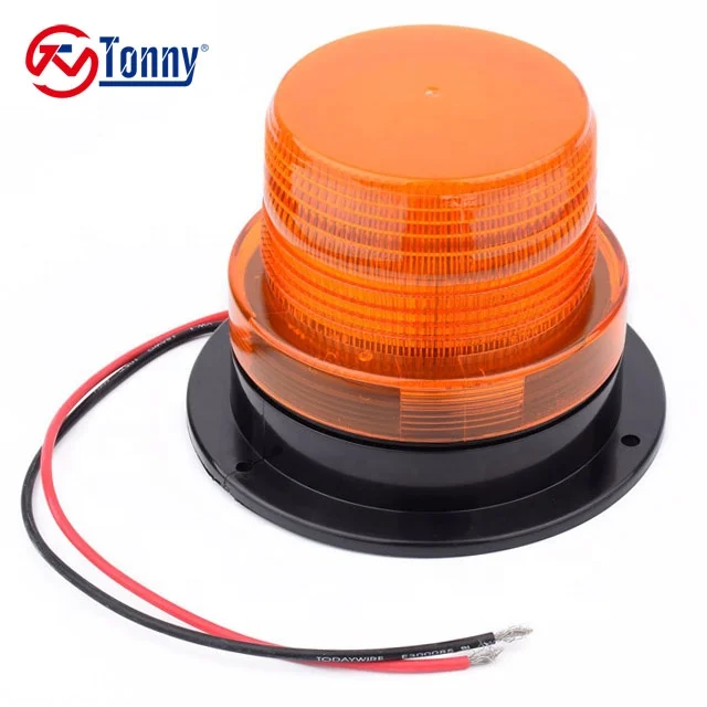 Tonny 12V-80V wide voltage magnetic amber/red LED Strobe Light,Emergency Lights Rotating Safety Signal lamp