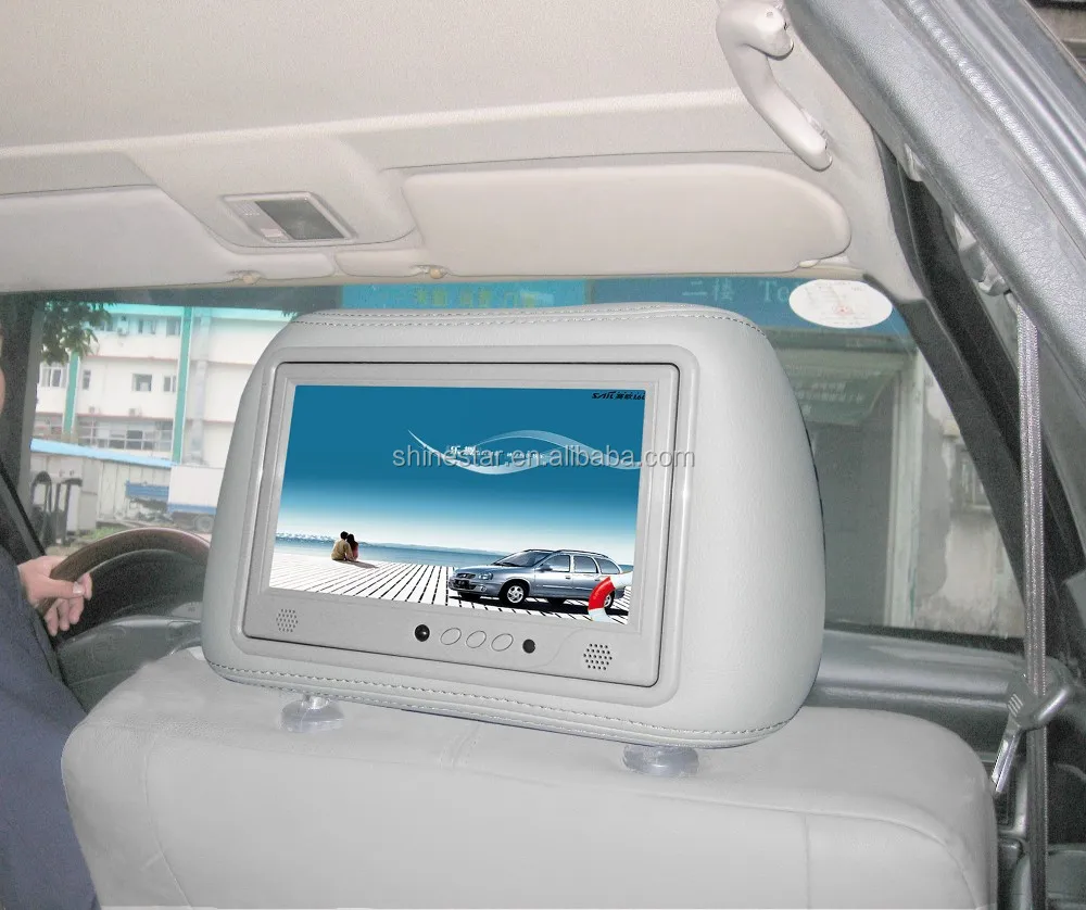 IR body sensor 9 inch TFT LCD car cab taxi headrest 4G wireless network advertising touchscreen monitor with APK software