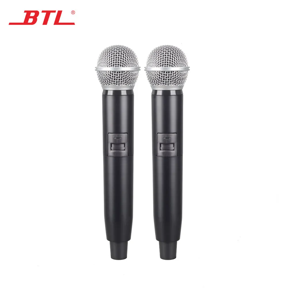 BTL Factory Produced UHF diversity wireless microphone with 2 mic