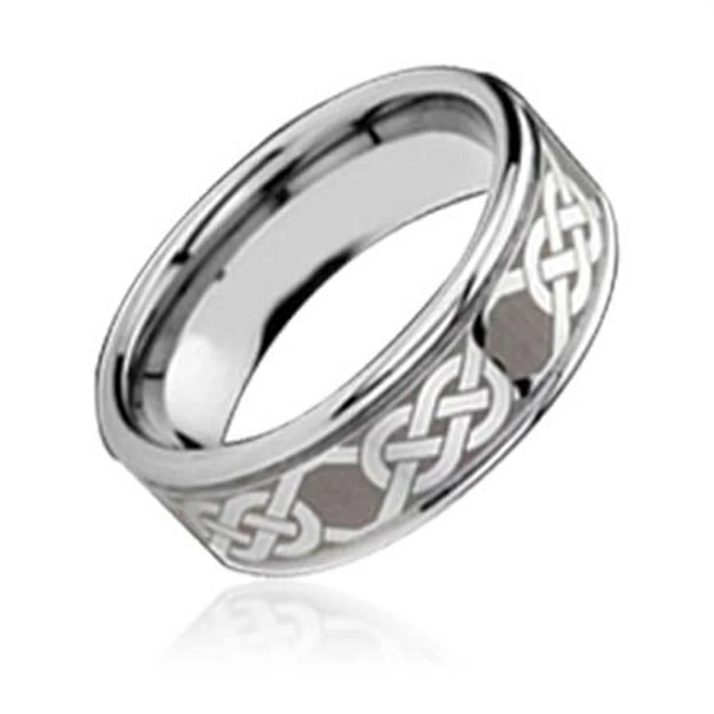 Smart cheap engraved hebrew stainless steel spinner rings