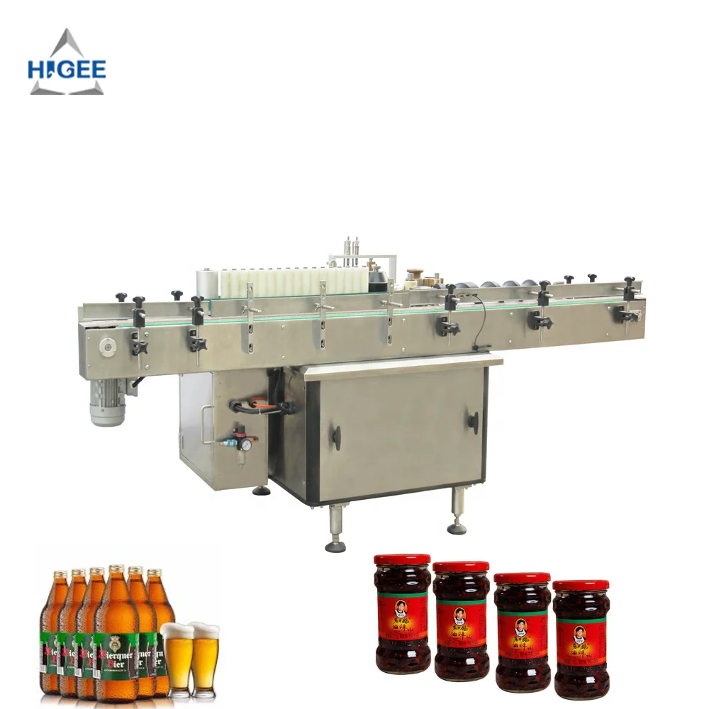 Automatic cold wet glue labeling machine for glass jar beer wine  bottle label applicator for aluminum can with paste labeling