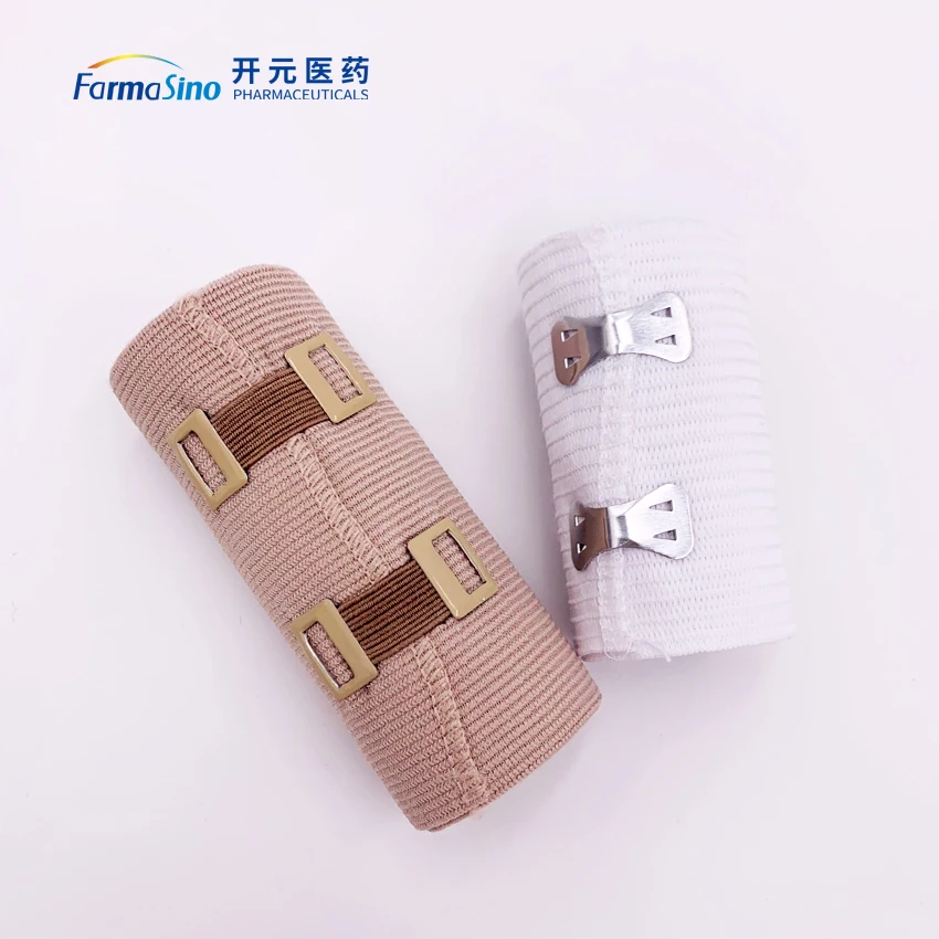 Farmasino Medical Cotton Spandex Elastic Crepe Bandage with Different Size