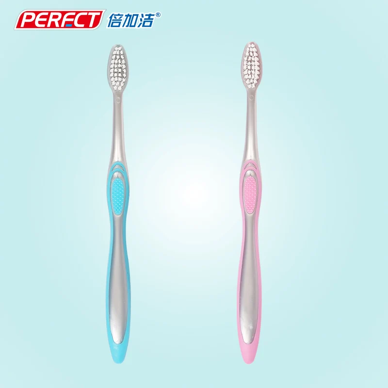 PERFECT vertical expert adult pp tpr silver toothbrush