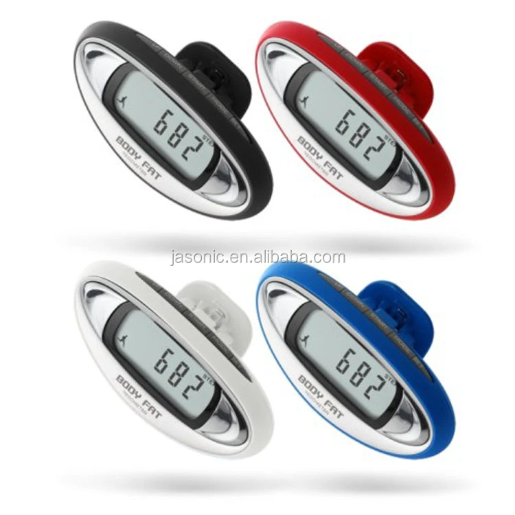 New Design Body Fat Pedometer with Step Timer and Belt Clip
