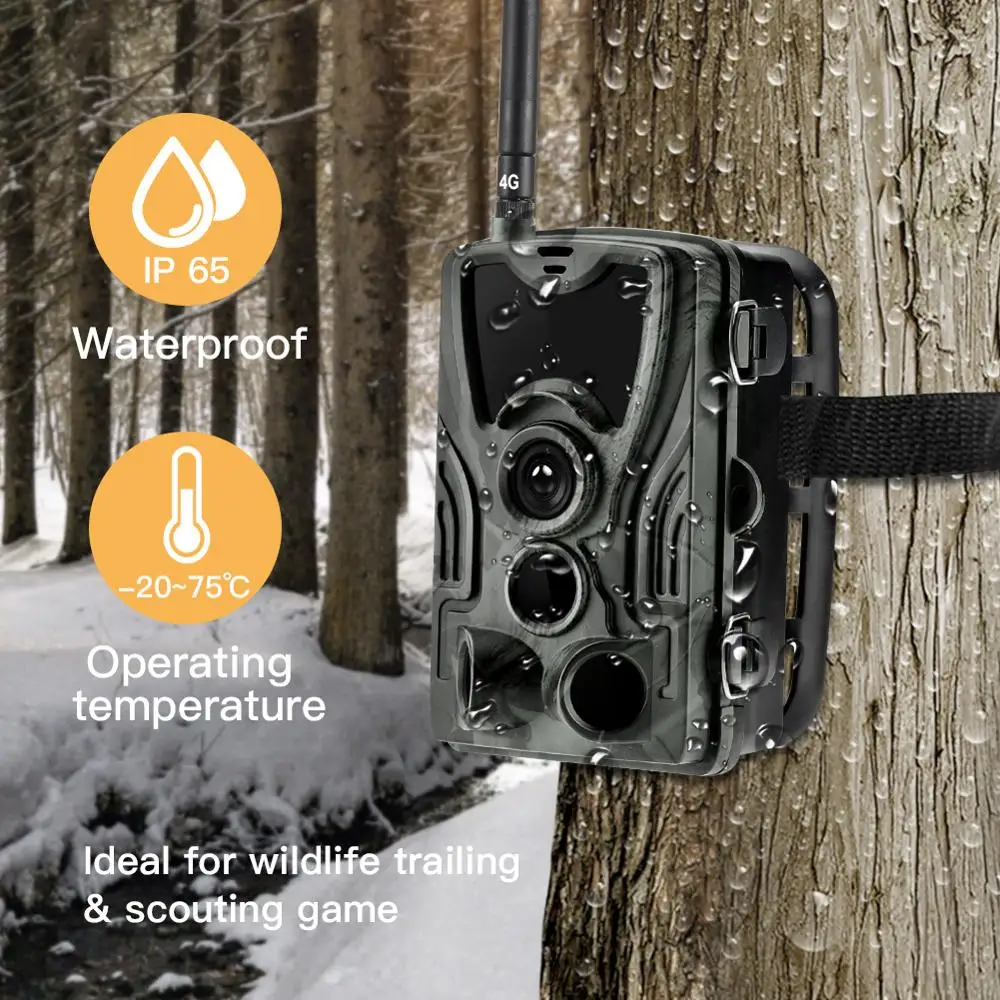 4G Hunting Trail Camera HC-801LTE-LI with 5000mAh Lithium Battery Super long Time Standby MMS SMTP FTP SMS Phototrap
