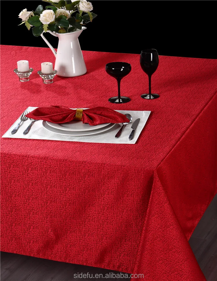 Hotel Textile Dining Table Wedding Red Cloth Napkins