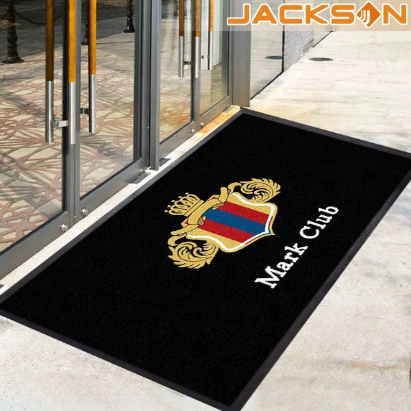Custom Logo Nylon Printed Rubber Floor Carpet Entrance Mat For Door