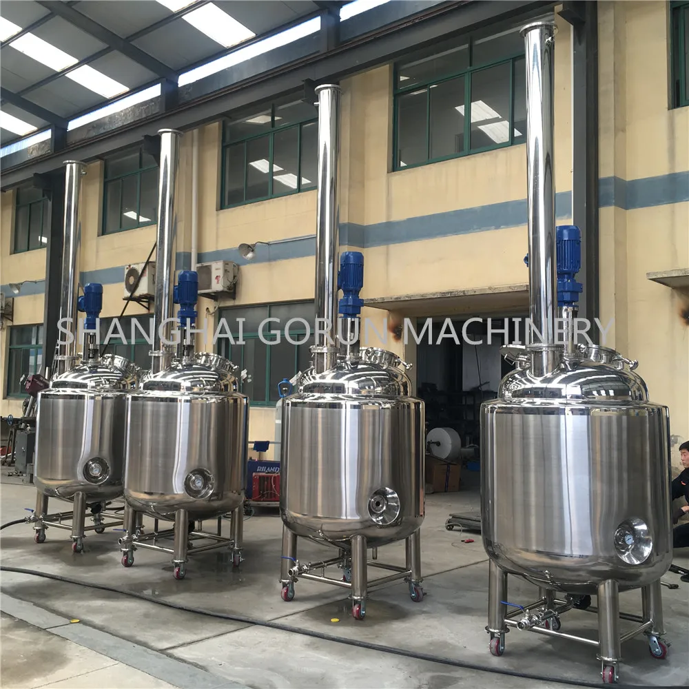 
Stainless steel mixing tanks with condenser 