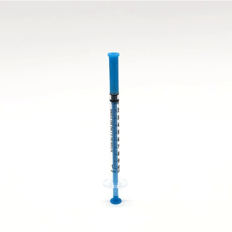 
1ml Color Safety Insulin Syringe With Fixed Needle& Cap 