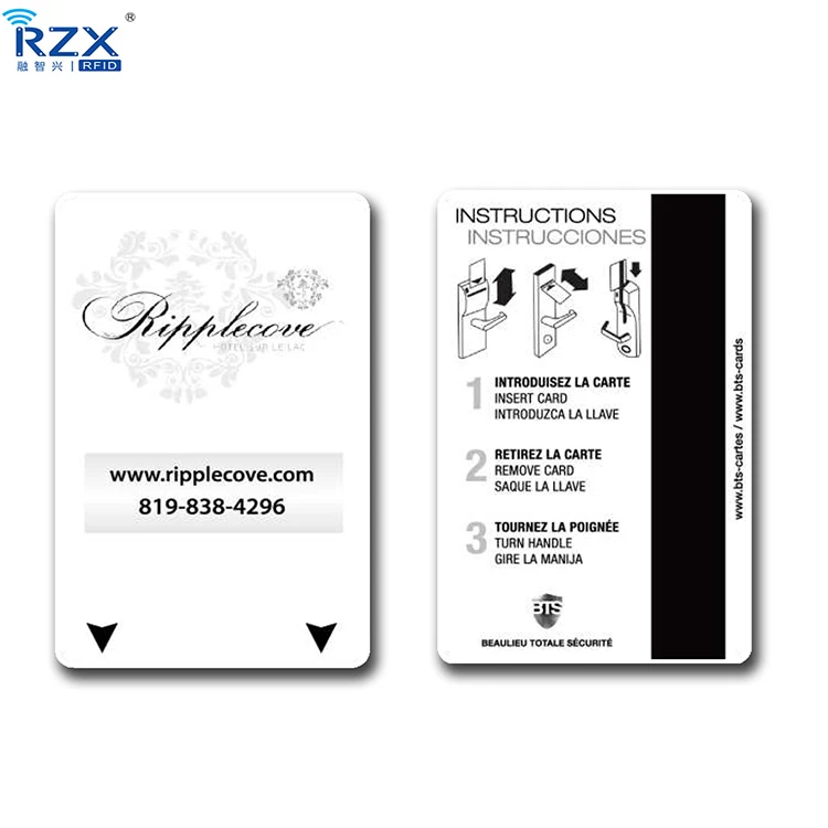 Factory Wholesale Cr80 Magnetic Stripe Card Pvc White Blank Door Key Card for Hotel