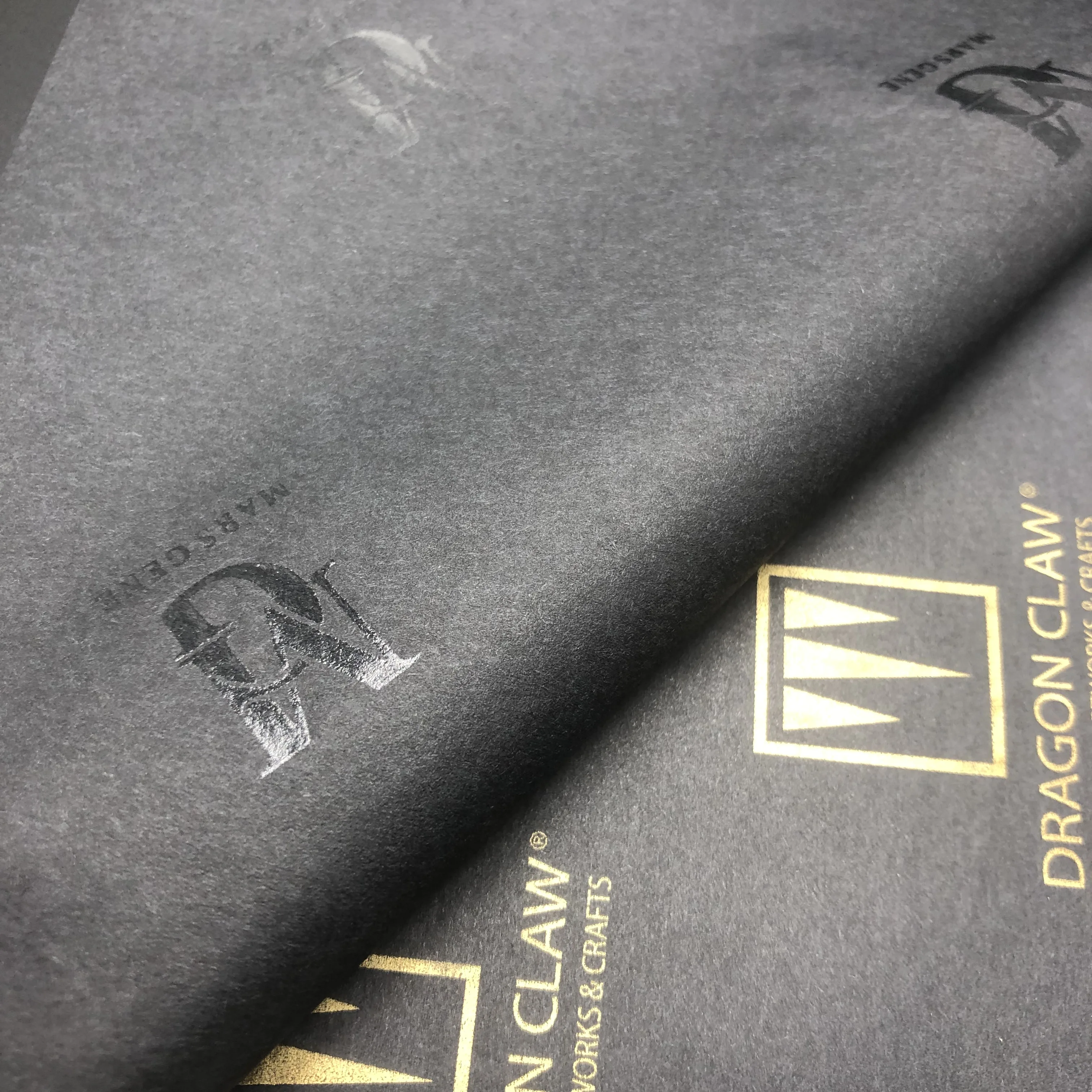 
25gsm Custom Brand Name Design Printed Cotton Package Tissue Black Paper 