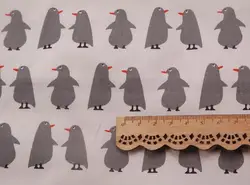 Printed Penguin 100% Cotton Fabric Eco-Friendly&Breathable Patchwork Cloth For DIY Sewing Crafts