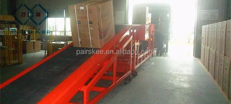 Shuangqi movable truck loading unloading movable telescopic belt conveyor with hydraulic lifting system