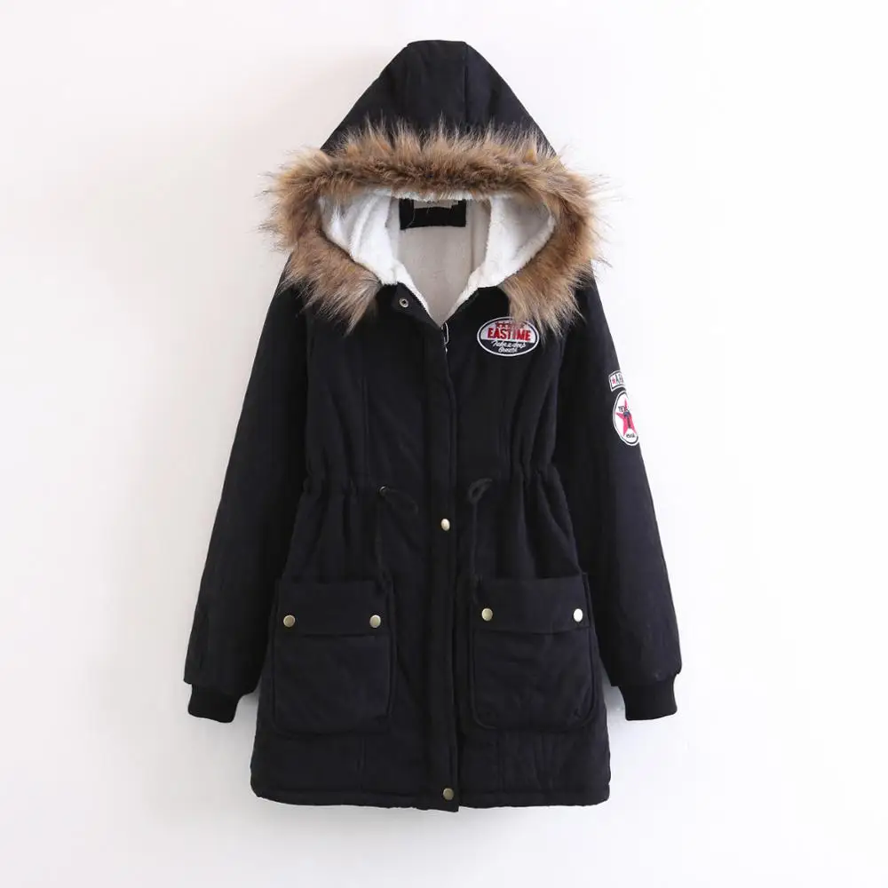 Fashion Parka Style Winter Women Long Model Wool Parkas Warm Trench Fur Coat For Winter Jacket