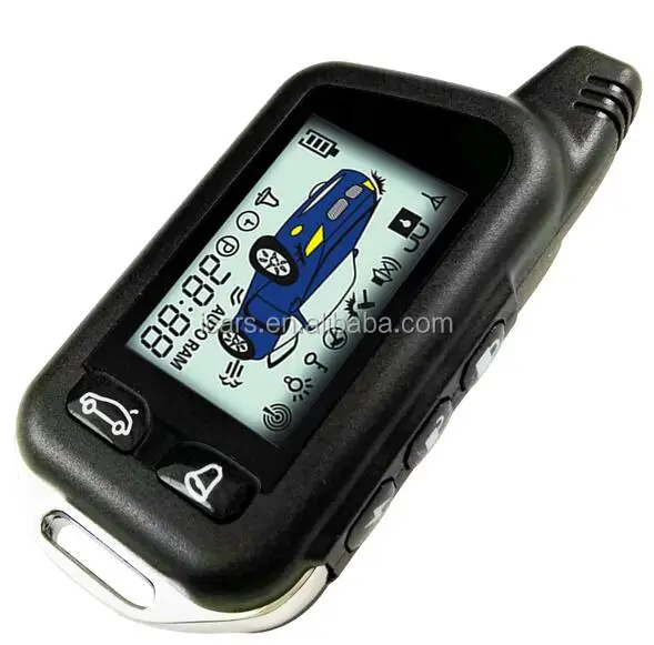 2017 used icars auto 2 way car alarm system with remote LCD controller long distance 800m-1000m for sale