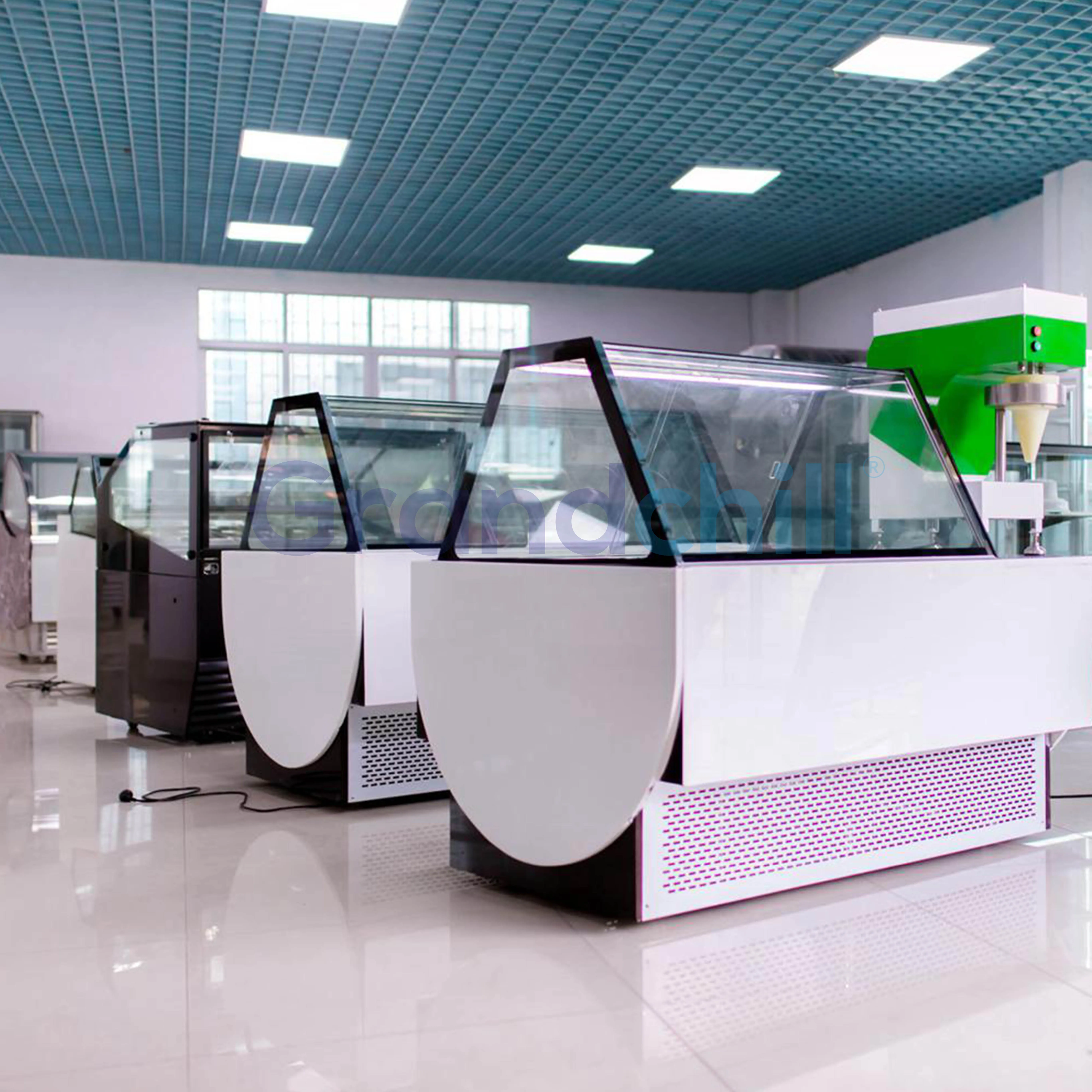 GC-IDA10 10 Pans Gelato Ice Cream and Fruit Display Counter Freezer