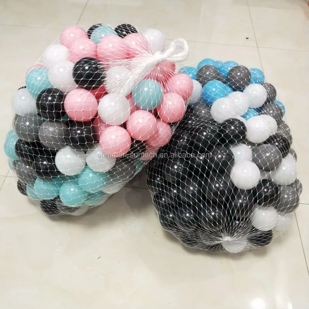 Colorful baby ocean ball pit balls bathing toy soft hollow plastic balls