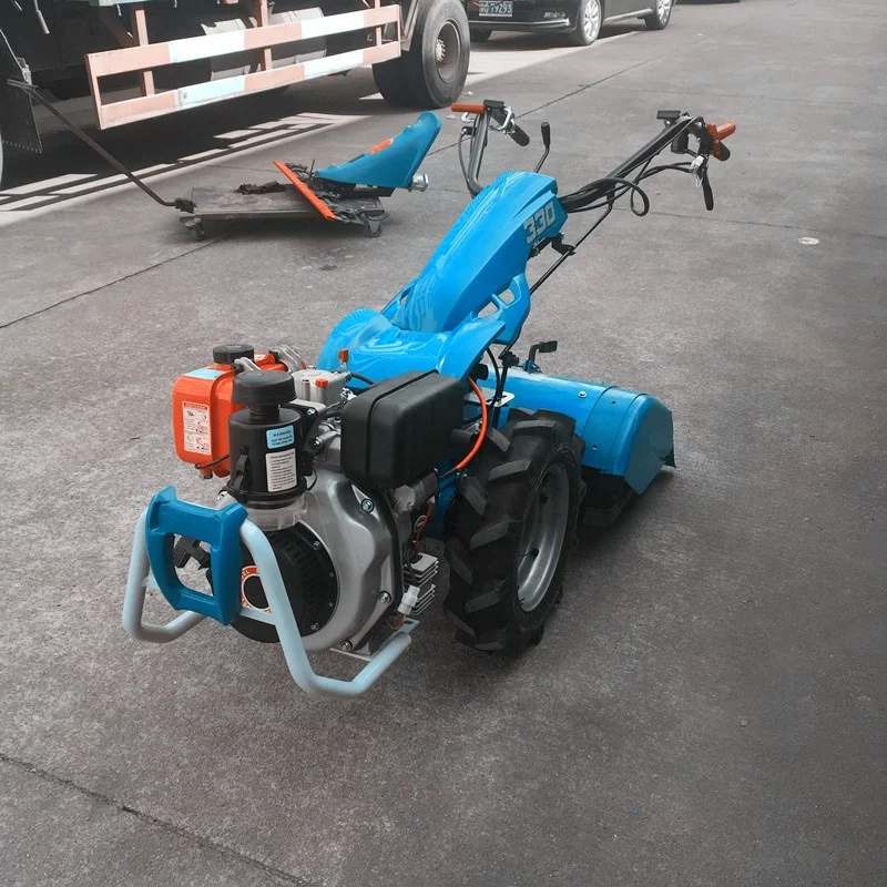 Manual Start Agricultural Walking Tractor Rotavator