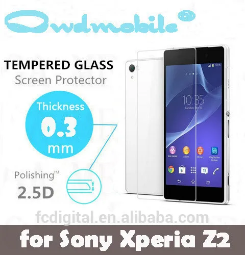 Высокое качество! ясно закаленное стекло экран протектор для SONY C / Xperia S / LT26i 0.3 мм круглый край