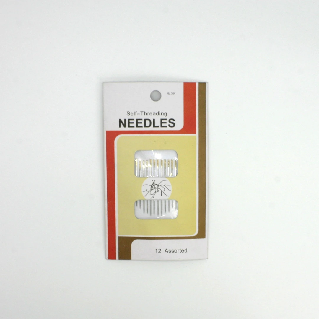 
12Pcs High Quality Assorted Self Threading Hand Stitch Sewing Needle kit with Golden Eye 