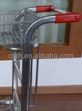 RH-SD02 size 1100*540*940mm 2-tire foldable trolley for warehouse logistic cart Double basket shopping trolley