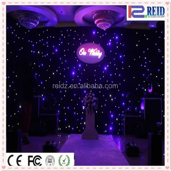 Star curtain soft wedding led light starry sky lighting wedding backdrop