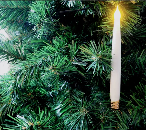 NEW Europe Style Christmas tree candle LED clip candle light with remote