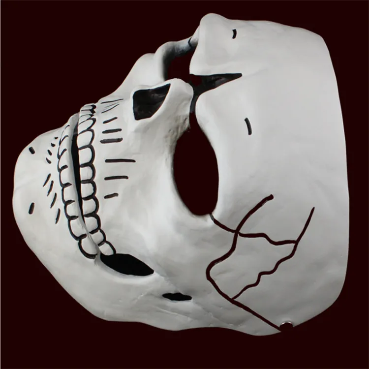 Poeticexist Horror White Human Skeleton Cosplay Full Face Halloween Costumes Party Masquerade Mask For Day Of The Dead