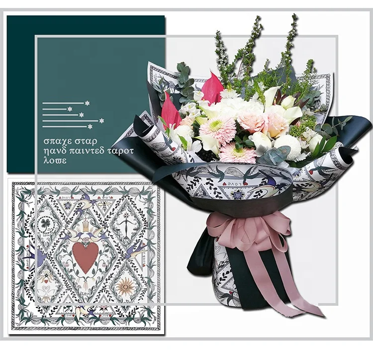 Decorative Tarot color wrapping paper for fresh flower gift wrap paper