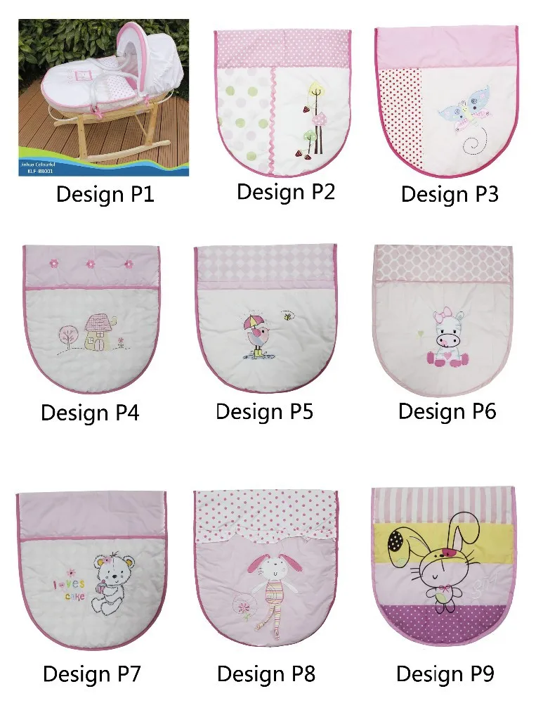 China Manufacturer Friendly Soft Animal Cute Portable Bedside Baby Moses Basket