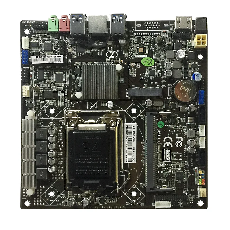 MINI ITX 170mm x Motherboard with 2 SATA 4 USB 3.0 support Vending Machines/ Wayfinding solution