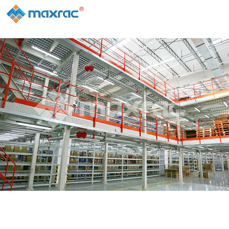 Многоуровневый складской мезонинный Стеллаж с большой загрузкой