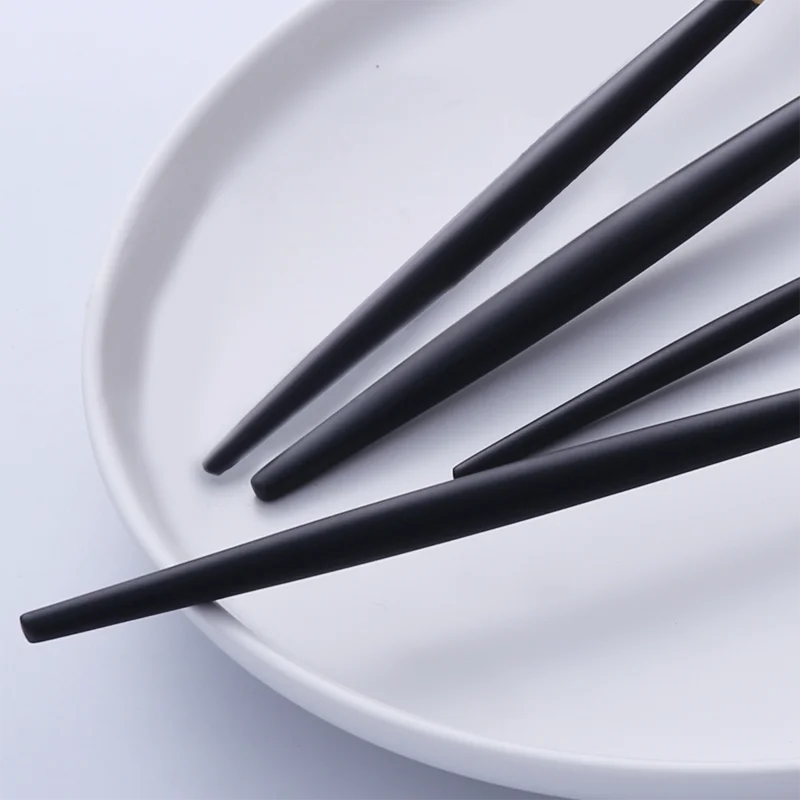 Wedding Restaurant 18/8 Stainless Steel Cutipol Flatware Set Gold And Black Luxury Cutlery Set