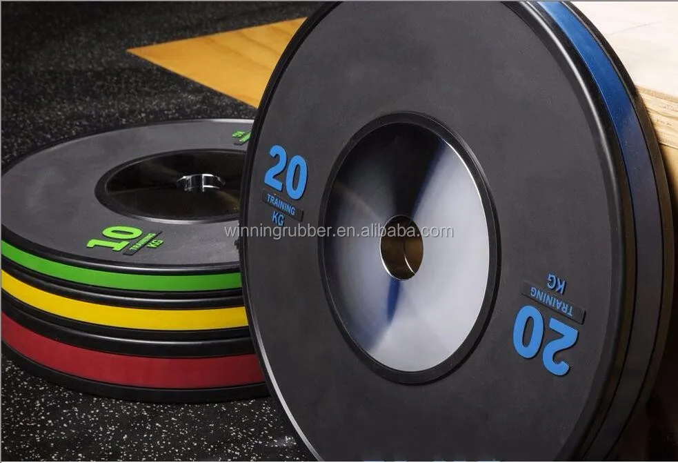 Training Rubber Bumper Competition Barbell Weight Plate For Cross Fit