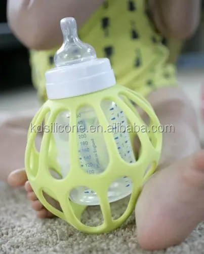 100% food grade silicone bottle holder for baby silicone bottle holder