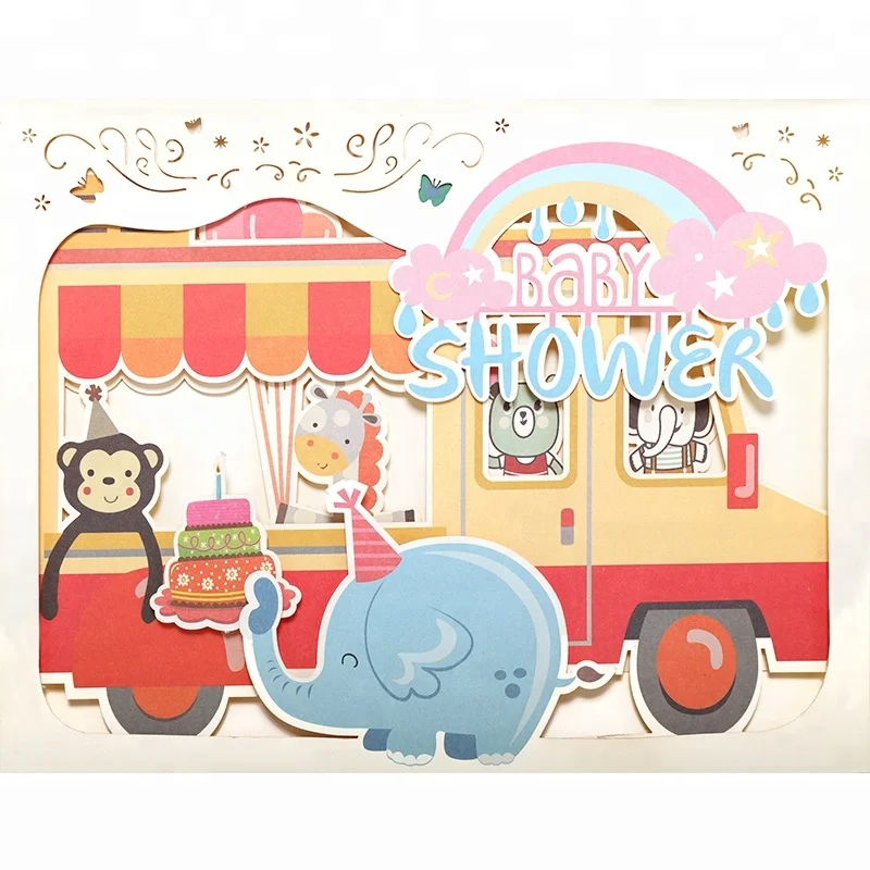 
Paper Spiritz 3D pop up baby shower gift box factory wholesale 