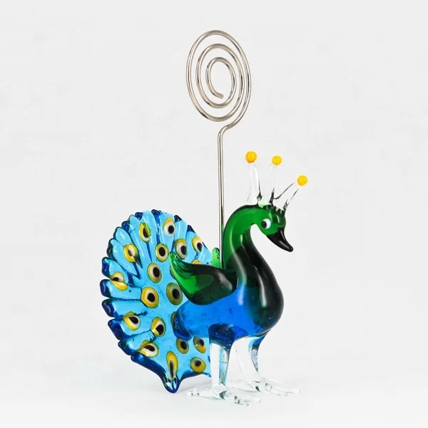 Wedding gifts favor Murano glass animals peacock Place card holders