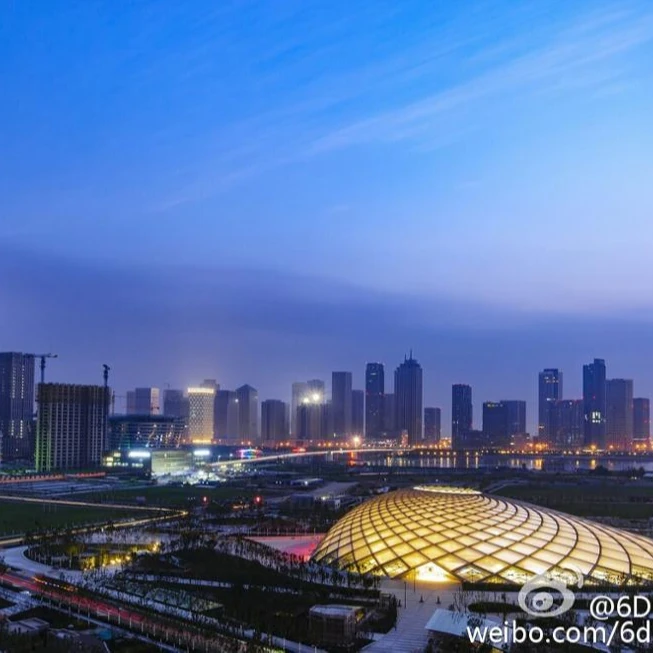 
Yujiapu ETFE cushions tensile membrane station 