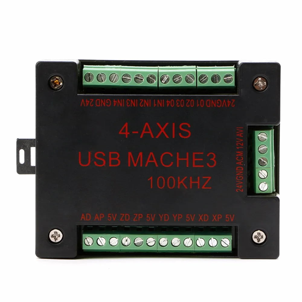
CNC USB MACH3 100Khz Breakout Board 4 Axis Interface Driver Motion Controller 
