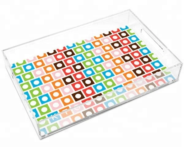Free sample Wholesale custom LOGO  transparent clear  Acrylic tray for storage