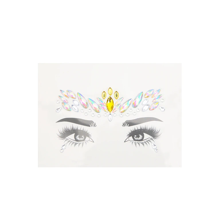 Wholesale Custom Face Rhinestone Eye Body Gem Jewel Art Crystal Eye Stickers