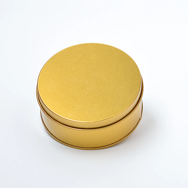 High Quality Festival Gift Box Golden Candy Coffee Packaging Round Tin Can for Cookie