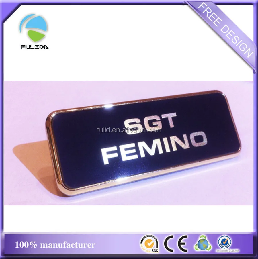 Auto 4S Shops Silver Metallic Sales Worker Name Tag with a Silver Frame
