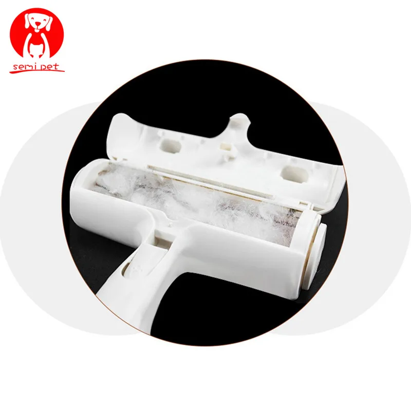 2 Way Pet Hair Remover Roller Removing Dog Cat Hair from Furniture self-cleaning Lint Pet Hair Remover One Hand Operate
